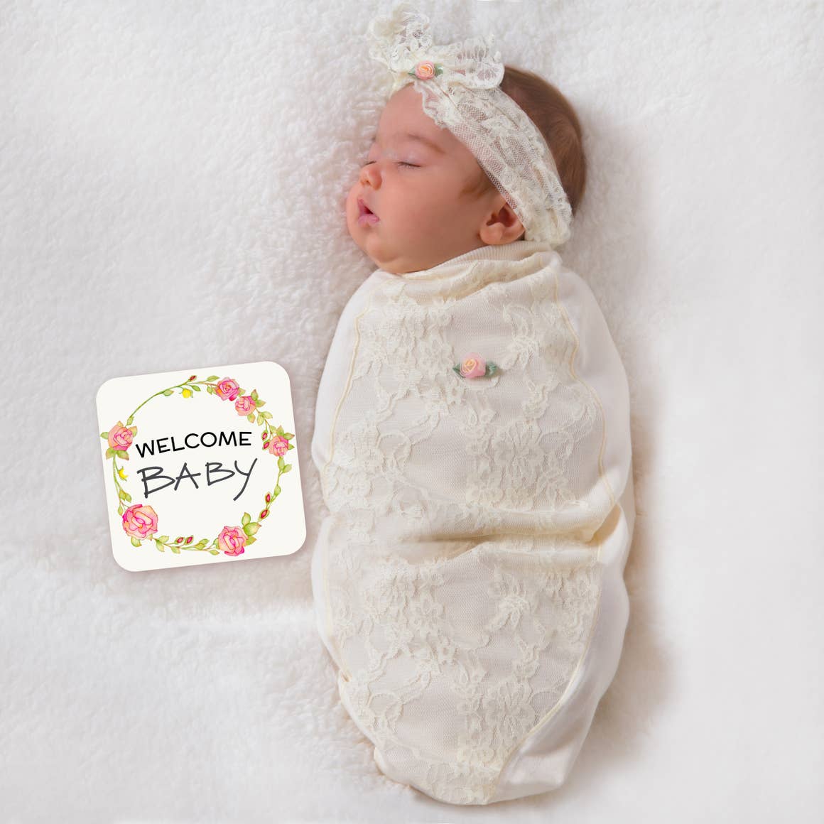 Lace Blossoms Swaddle Set